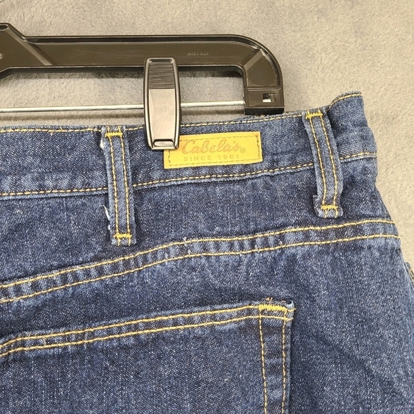 Cabela's Womens Lined Blue Jeans 18 Long - Picture 4 of 7